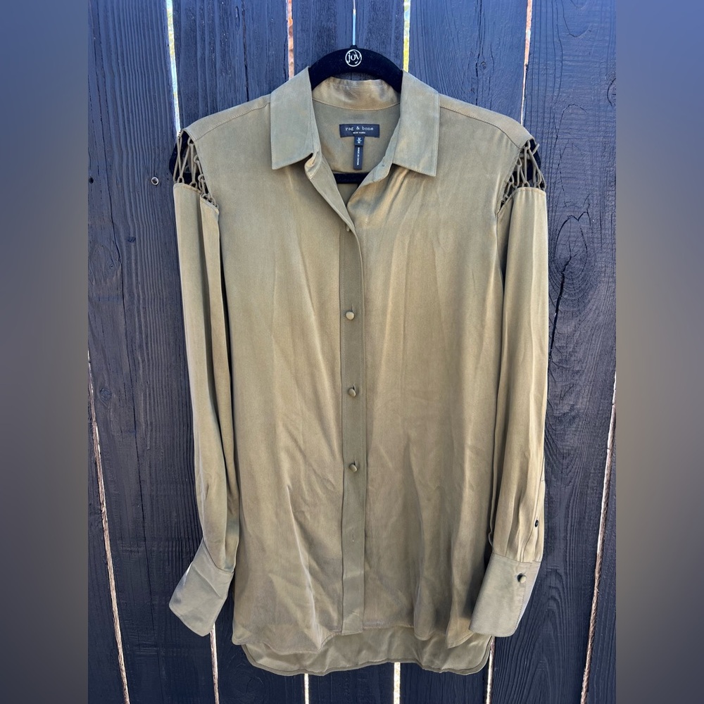 Rag & Bone Khaki Button-Up Shirt